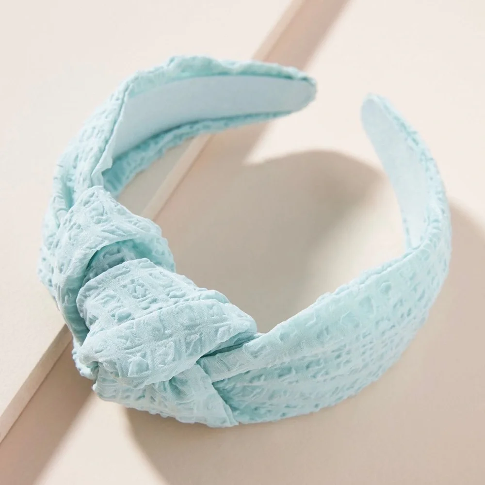 Anthropologie Sky Blue Textured Headband